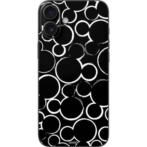 Disney Mickey Mouse Logo Pattern iPhone 16 Plus Skin
